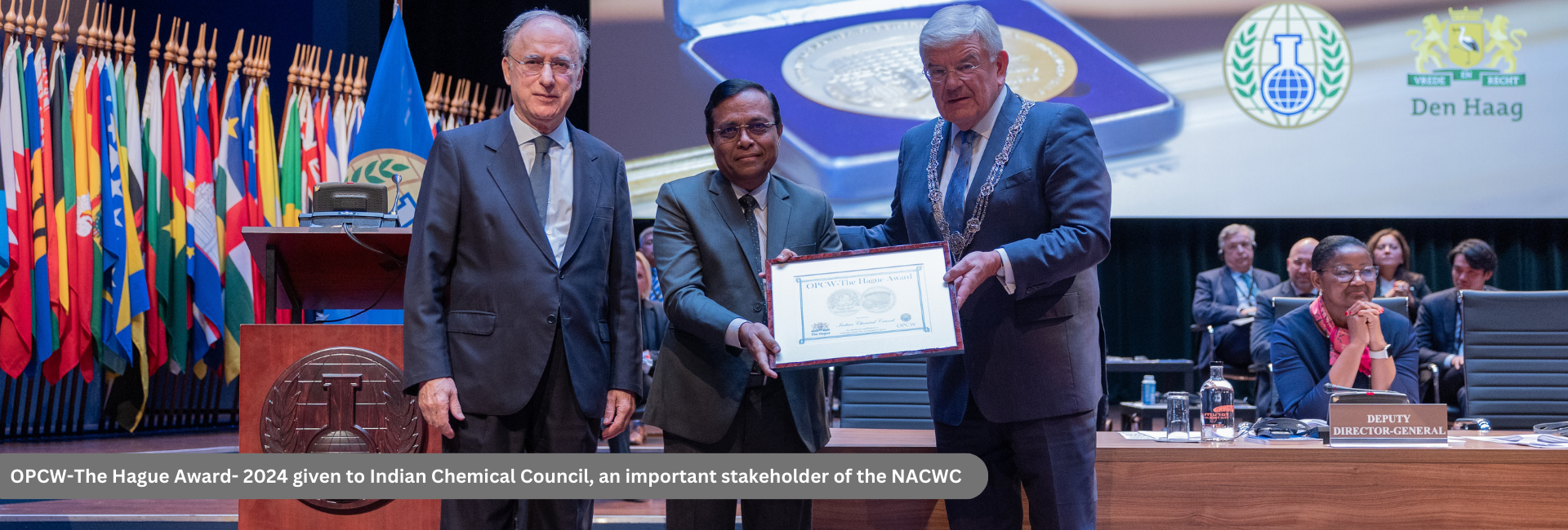 OPCW-The Hague Award- 2024 given to Indian Chemical Council, an important stakeholder of the NACWC